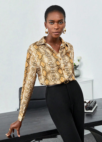 Комбинированная блуза SHEIN