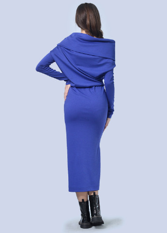 Синее кэжуал платье платье-свитер Agata Webers однотонное