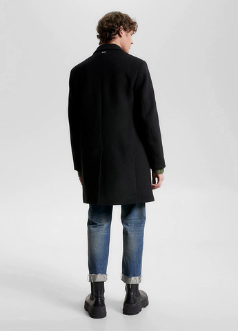 Чорне зимнє Пальто однобортне Tommy Hilfiger