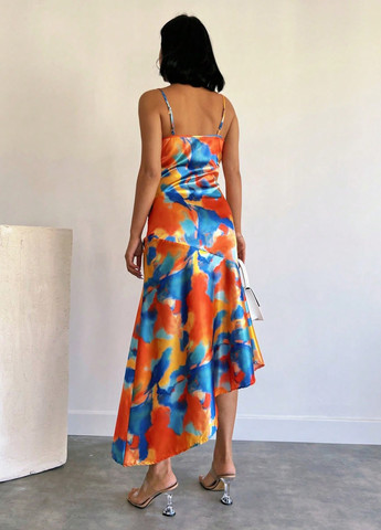 Комбінована коктейльна, кежуал сукня сукня-комбінація SHEIN тай-дай