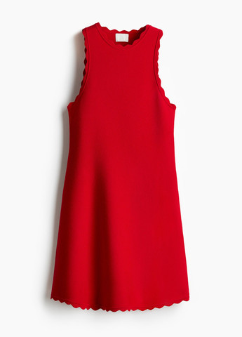 Червона кежуал сукня H&M однотонна