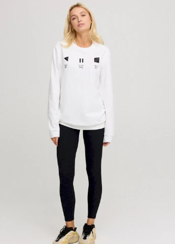 Білий свитшот женский oversize /no flis/ YAPPI (254658759)