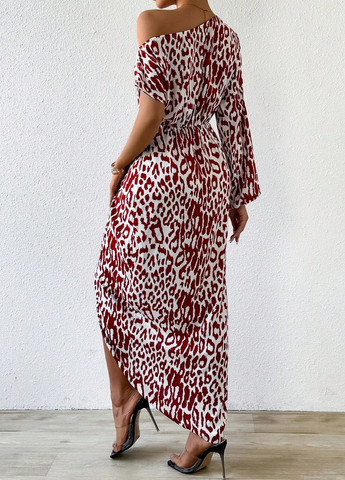 Комбінована кежуал сукня на запах SHEIN леопардовий