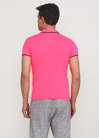 Кислотно-розовая футболка-поло для мужчин EL & KEN с логотипом