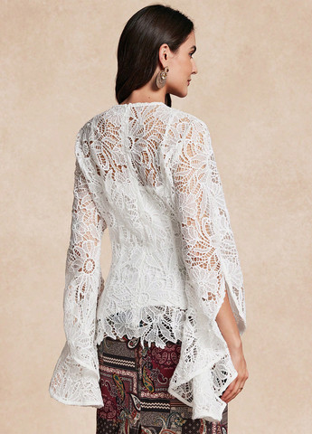 Білий демісезонний комплект (блуза, спідниця) SHEIN