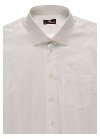 Белая классическая, кэжуал рубашка однотонная Nazarenogabrielli