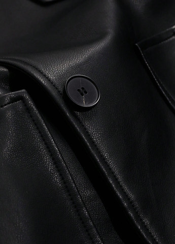 Чорна демісезонна куртка куртка-піджак SHEIN