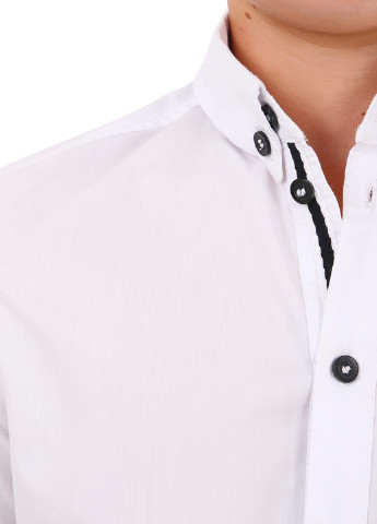 Белая классическая рубашка однотонная Timbo с коротким рукавом