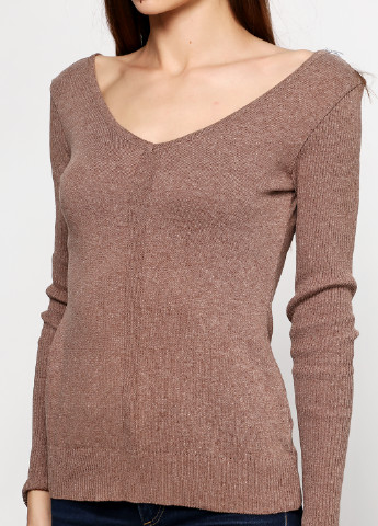 Темно-бежевый демисезонный пуловер пуловер Simple Wear