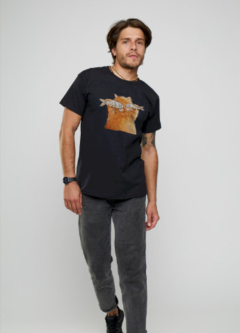 Черная футболка мужская YAPPI