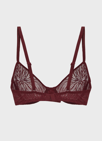 Вишневий бралетт бюстгальтер Calvin Klein з кісточками поліамід