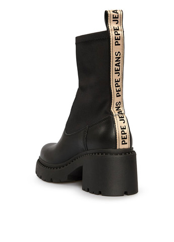 Черные зимние полусапоги Pepe Jeans