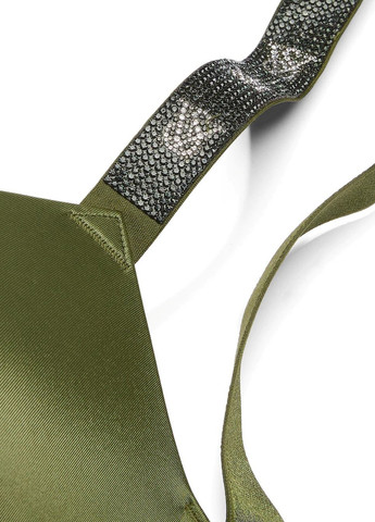 Темно-зеленый демисезонный комплект (бюстгальтер, трусики) Victoria's Secret