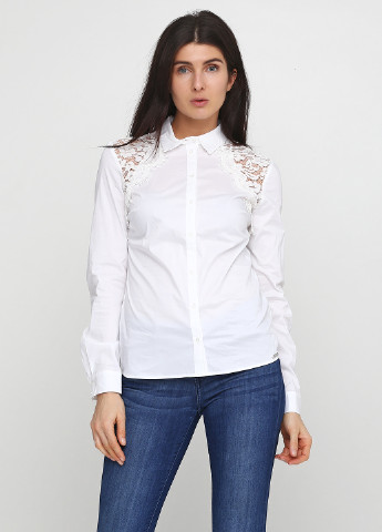 Белая демисезонная блуза Guess