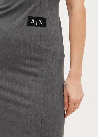 Серое кэжуал платье силуэтная Armani меланжевое