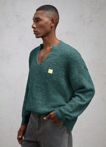 Зелений демісезонний пуловер пуловер SHEIN