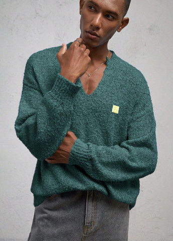 Зелений демісезонний пуловер пуловер SHEIN