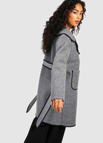 Серое демисезонное Пальто Boohoo