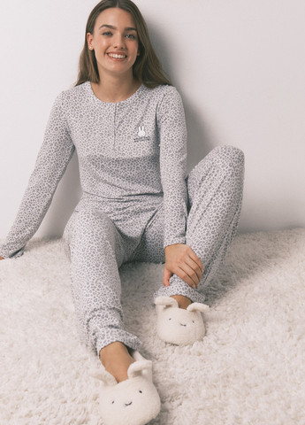 Сіра всесезон піжама (лонгслів, штани) лонгслів + брюки Women'secret