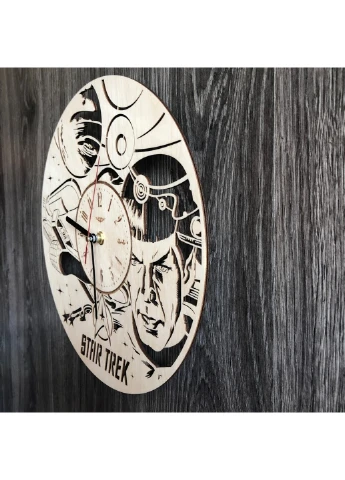 Безшумний настінний годинник з дерева "Зоряний шлях" 7Arts (253567057)