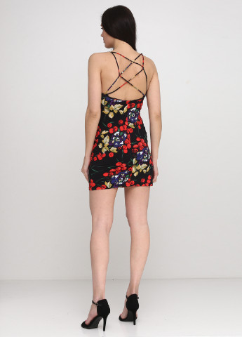 Комбинированное кэжуал платье Roberto Cavalli с цветочным принтом