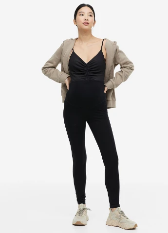Черные демисезонные леггинсы для беременных H&M