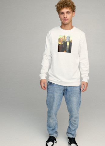 Білий свитшот мужской basic /no flis/ YAPPI малюнок (254557730)