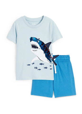 Комбінований літній комплект (футболка, шорти) C&A