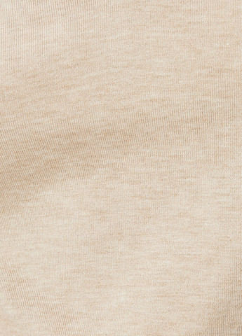 Бежевая женская футболка-поло KOTON меланжевая