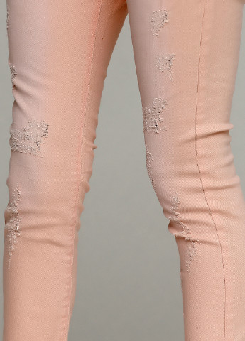 Персиковые кэжуал демисезонные зауженные брюки Vero Moda