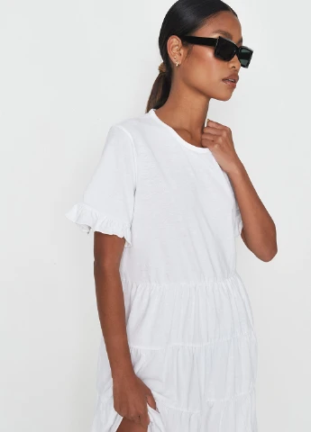 Білий кежуал сукня сукня-футболка Missguided однотонна