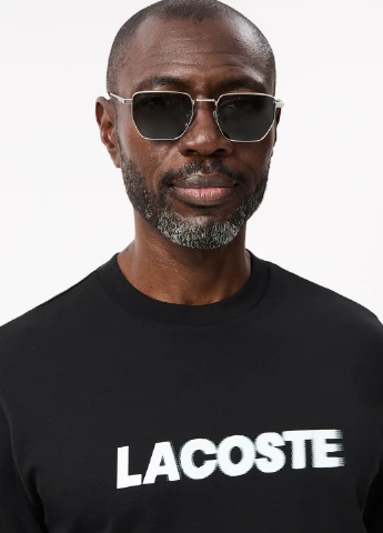 Чорна футболка Lacoste