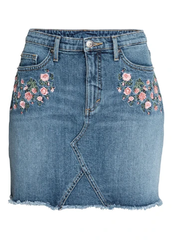 Синяя кэжуал юбка H&M мини