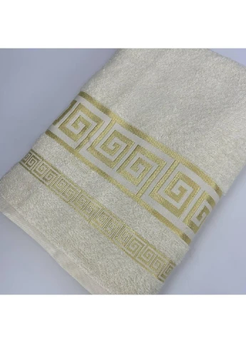 Полотенце банное махровое Febo Vip Cotton Турция 6334 молочное 70х140 см No Brand комбинированный