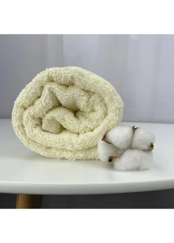 Полотенце банное махровое Febo Vip Cotton Турция 6334 молочное 70х140 см No Brand комбинированный