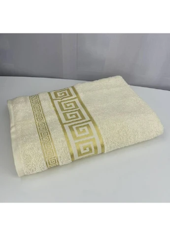 Полотенце банное махровое Febo Vip Cotton Турция 6334 молочное 70х140 см No Brand комбинированный