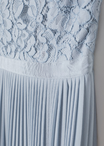 Блакитна вечірня плаття, сукня плісована H&M однотонна
