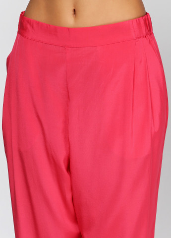 Розовые кэжуал демисезонные прямые брюки DKNY