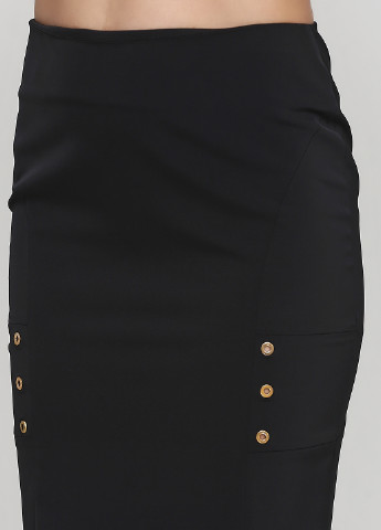 Черная офисная однотонная юбка Sassofono карандаш