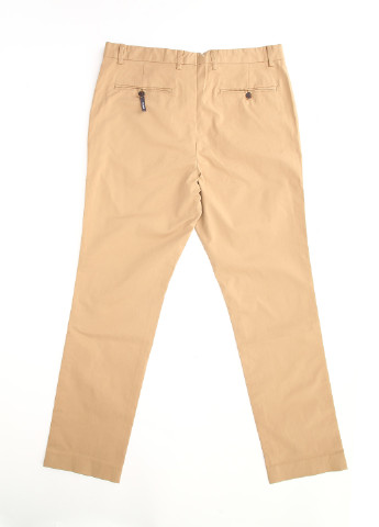 Бежевые классические демисезонные прямые брюки H&M