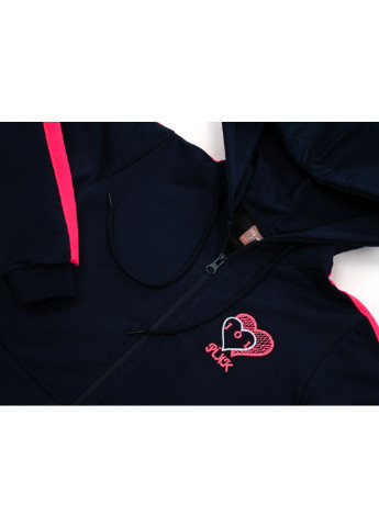 Комбинированный демисезонный спортивный костюм с сердцем (s-703-140g-blue) Joi
