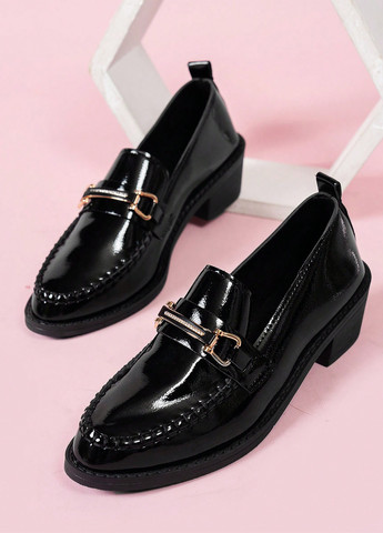 SHEIN Туфлі лофери чорний з штучна шкіра, китай — демісезон (340648555)