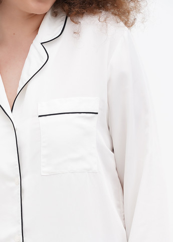 Кремовая домашний рубашка однотонная H&M