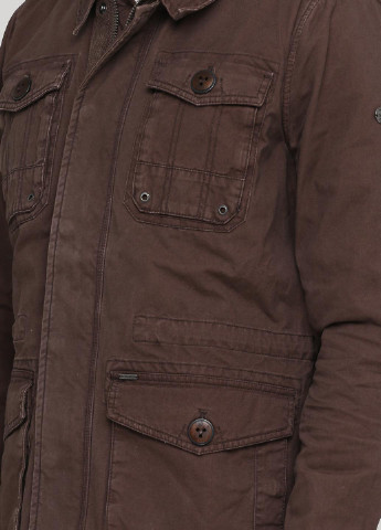 Темно-коричневая демисезонная куртка Dreimaster