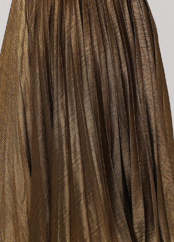 Бронзовая кэжуал однотонная юбка Mark плиссе, клешированная