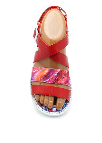 Красные кэжуал сандалии Broni с ремешком
