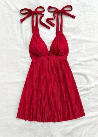 Красное праздничный, коктейльное, вечернее, кэжуал платье в стиле ампир SHEIN однотонное