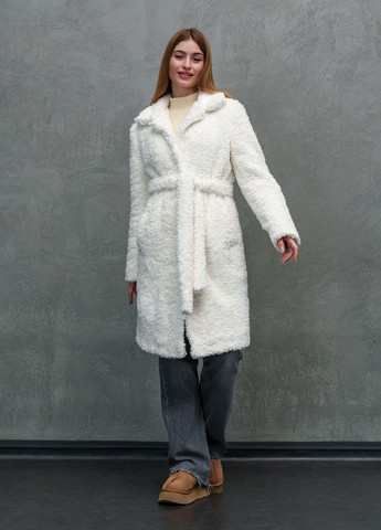 Белое демисезонное Пальто однобортное SAMANTI
