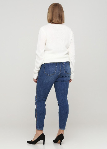 Синие демисезонные укороченные, зауженные джинсы Lane Bryant