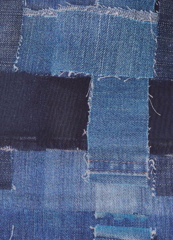 Синее кэжуал платье силуэтная Jennyfer с абстрактным узором